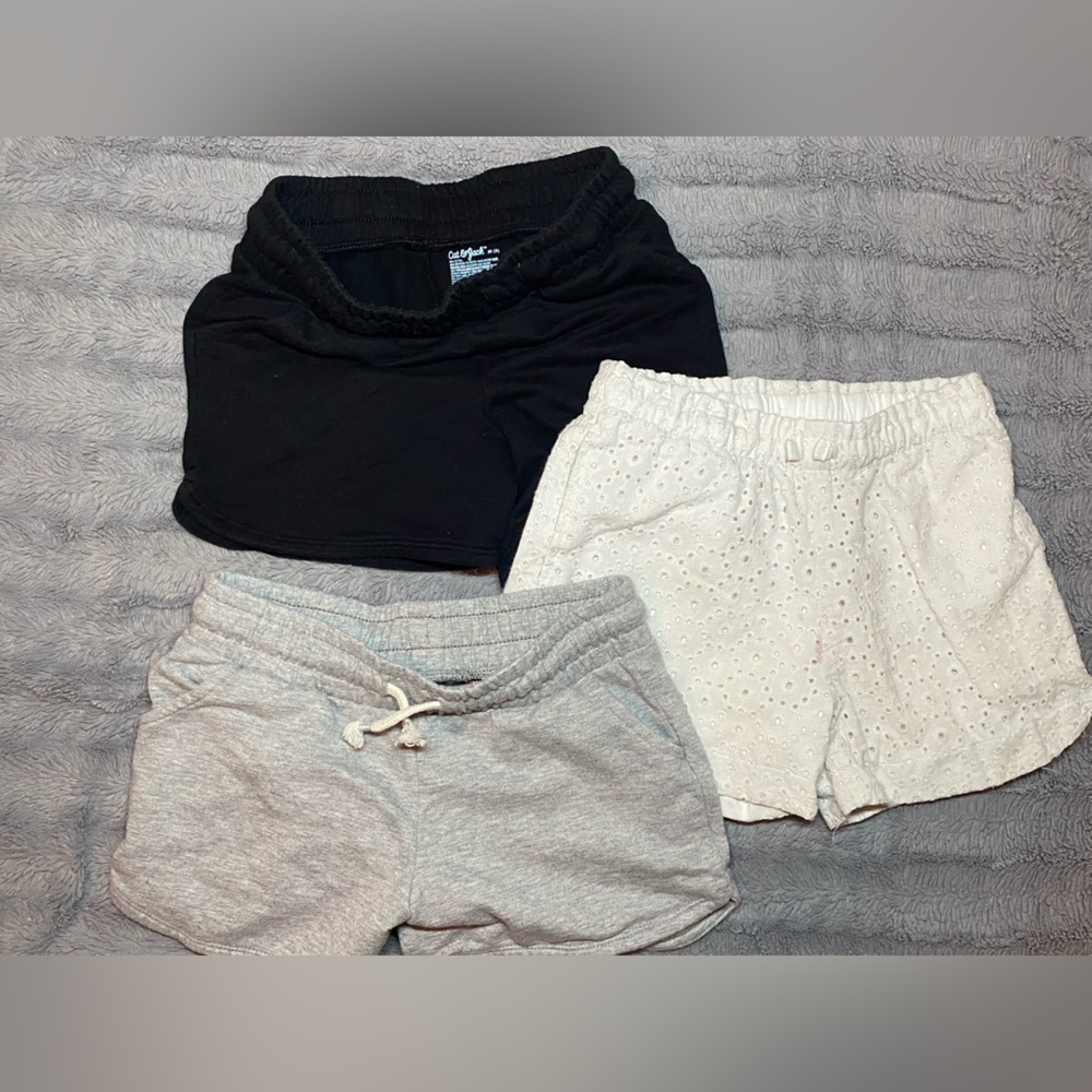 Cat & Jack Kids Shorts Set - Black, White, Gray